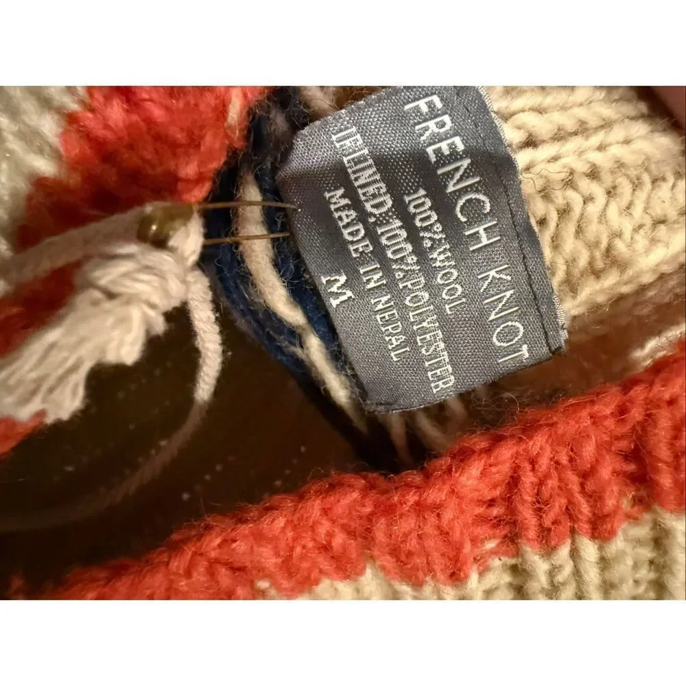 New Free People x French Knot Snowflake Dog Sweater Size M